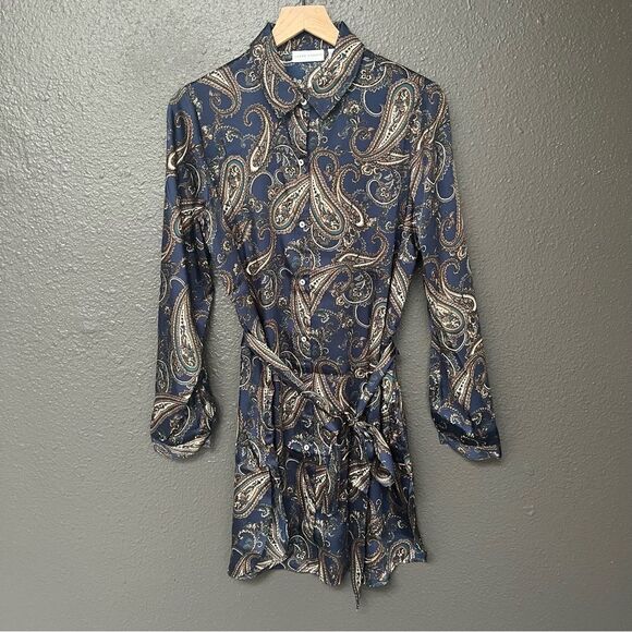 Susan Graver Regular Printed Woven Button-Front Duster w/ Belt - Picture 4 of 16